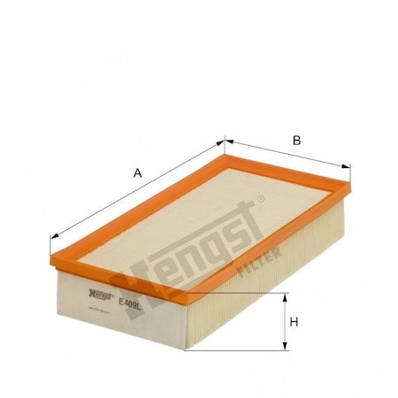 Hengst Air Filter, E409L E409L